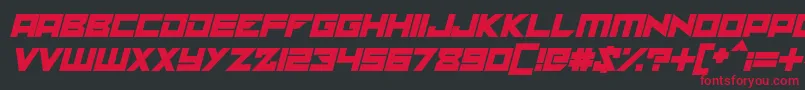 フォントsolaria italic – 黒い背景に赤い文字