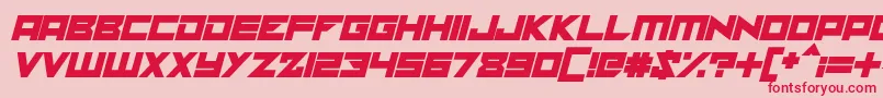 solaria italic Font – Red Fonts on Pink Background