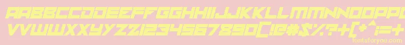 solaria italic Font – Yellow Fonts on Pink Background