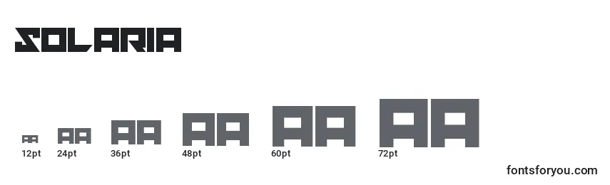 Solaria (141355) Font Sizes