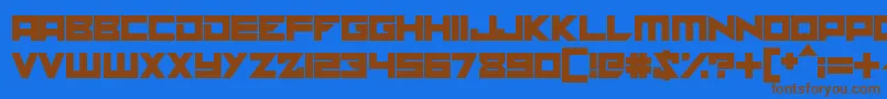 Solaria Font – Brown Fonts on Blue Background