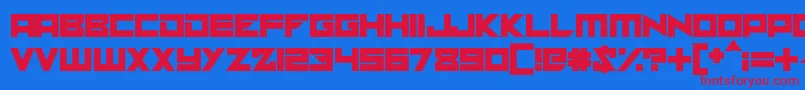 Solaria Font – Red Fonts on Blue Background