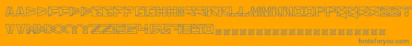 Solarium Font – Gray Fonts on Orange Background