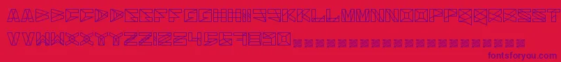 Solarium Font – Purple Fonts on Red Background