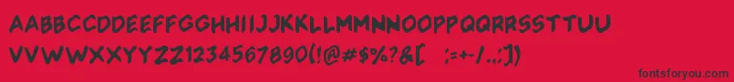 Soliaterz Font – Black Fonts on Red Background
