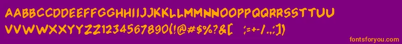 Soliaterz Font – Orange Fonts on Purple Background