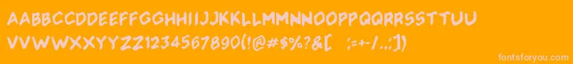 Soliaterz Font – Pink Fonts on Orange Background