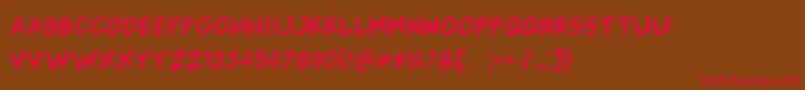 Soliaterz Font – Red Fonts on Brown Background