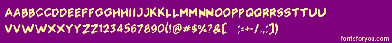 Soliaterz Font – Yellow Fonts on Purple Background