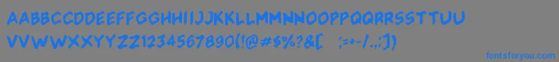 Soliaterz Font – Blue Fonts on Gray Background