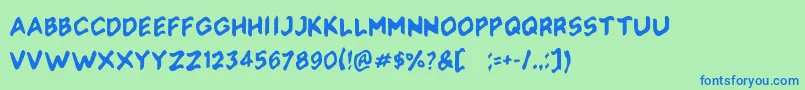 Soliaterz Font – Blue Fonts on Green Background