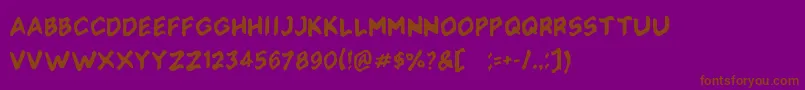 Soliaterz Font – Brown Fonts on Purple Background