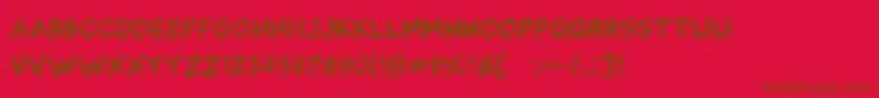 Soliaterz Font – Brown Fonts on Red Background