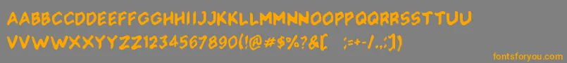 Soliaterz Font – Orange Fonts on Gray Background