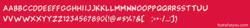 Soliaterz Font – Pink Fonts on Red Background