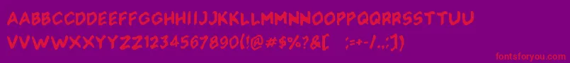 Soliaterz Font – Red Fonts on Purple Background