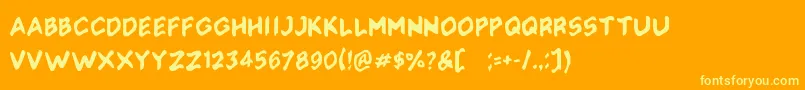Soliaterz Font – Yellow Fonts on Orange Background