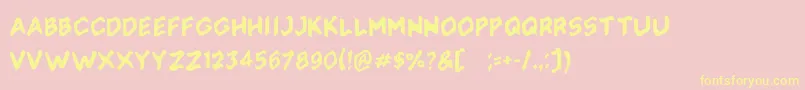 Soliaterz Font – Yellow Fonts on Pink Background
