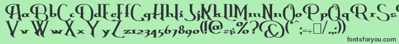 Erasmus Font – Black Fonts on Green Background