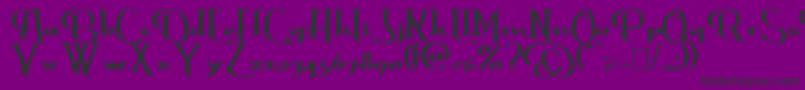 Erasmus Font – Black Fonts on Purple Background