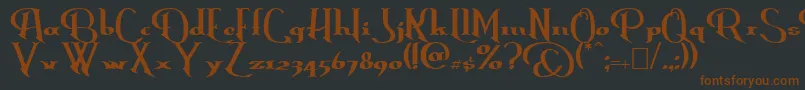 Erasmus Font – Brown Fonts on Black Background