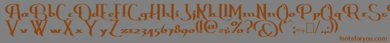 Erasmus Font – Brown Fonts on Gray Background
