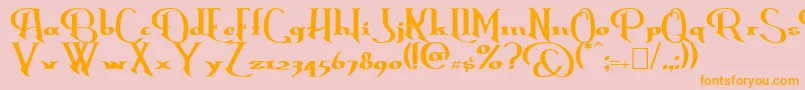 Erasmus Font – Orange Fonts on Pink Background