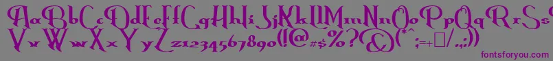 Erasmus Font – Purple Fonts on Gray Background
