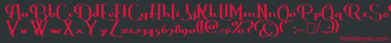 Erasmus Font – Red Fonts on Black Background