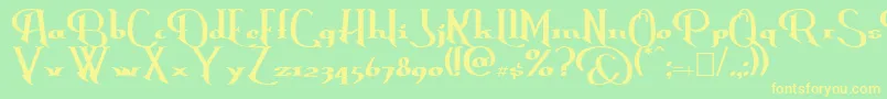 Erasmus Font – Yellow Fonts on Green Background