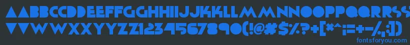 Solid Grooves Font – Blue Fonts on Black Background
