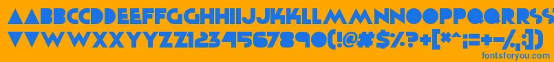 Solid Grooves Font – Blue Fonts on Orange Background