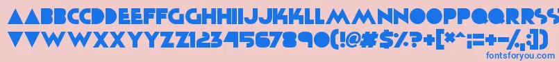 Solid Grooves Font – Blue Fonts on Pink Background