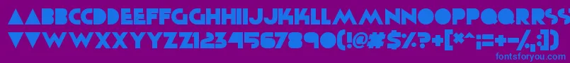 Solid Grooves Font – Blue Fonts on Purple Background