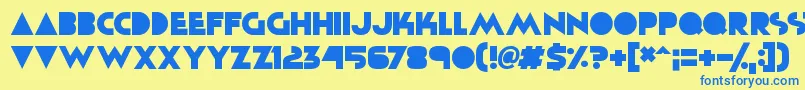 Solid Grooves Font – Blue Fonts on Yellow Background