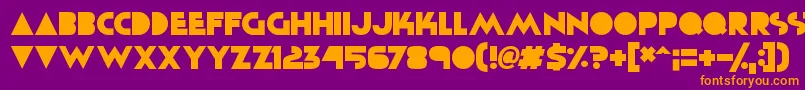 Solid Grooves Font – Orange Fonts on Purple Background