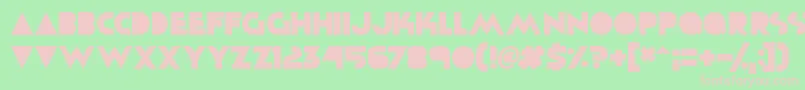 Solid Grooves Font – Pink Fonts on Green Background