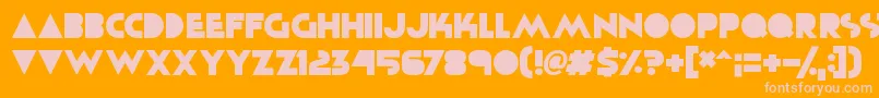 Solid Grooves Font – Pink Fonts on Orange Background