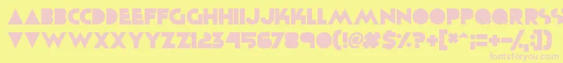 Solid Grooves Font – Pink Fonts on Yellow Background