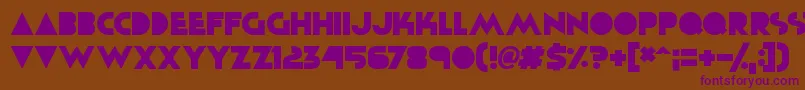 Solid Grooves Font – Purple Fonts on Brown Background
