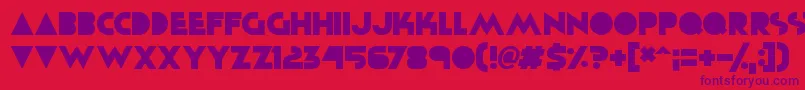 Solid Grooves Font – Purple Fonts on Red Background