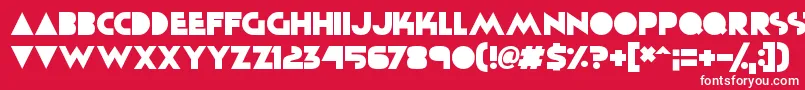 Solid Grooves Font – White Fonts on Red Background