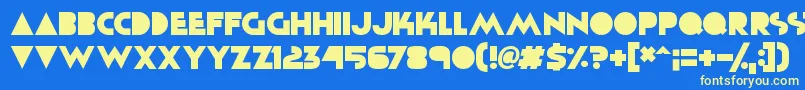 Solid Grooves Font – Yellow Fonts on Blue Background