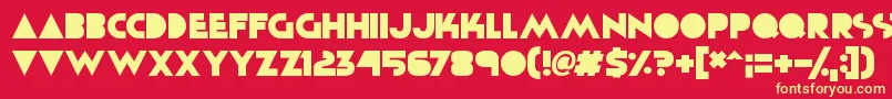 Solid Grooves Font – Yellow Fonts on Red Background