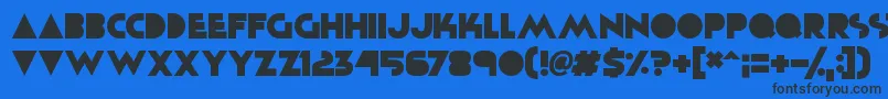 Solid Grooves Font – Black Fonts on Blue Background