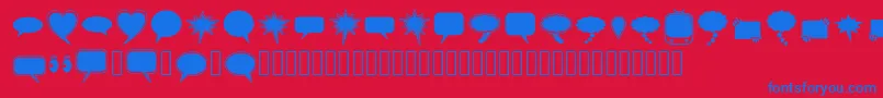 solid speech bubbles paul tos Font – Blue Fonts on Red Background