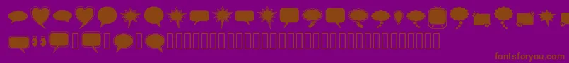 solid speech bubbles paul tos-Schriftart – Braune Schriften auf violettem Hintergrund