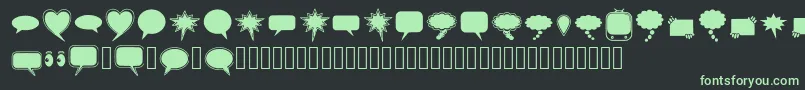 solid speech bubbles paul tos Font – Green Fonts on Black Background