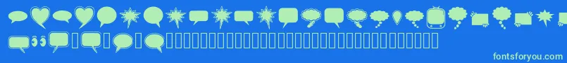 More about solid speech bubbles paul tos Font solid speech bubbles paul tos Font – Green Fonts on Blue Background