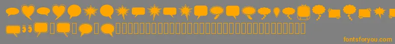 More about solid speech bubbles paul tos Font solid speech bubbles paul tos Font – Orange Fonts on Gray Background
